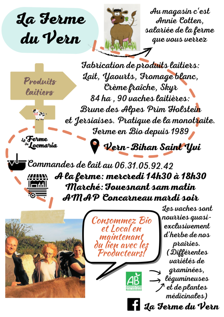 fiche producteur la ferme de locmariage Quimper